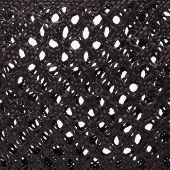 Guanabana Tote Syros Korb, Iraca, schwarz, detail